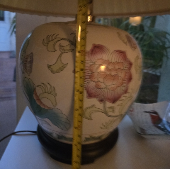 Chinoiserie 🎏 vintage lamp with original shade - Picture 12 of 15